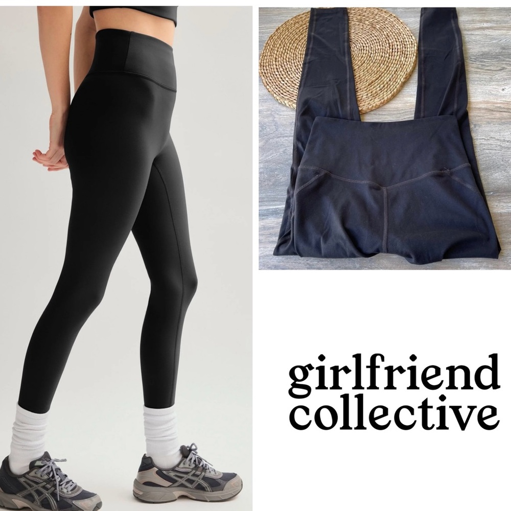 Girlfriend Collective Black High Rise Leggings Small Women